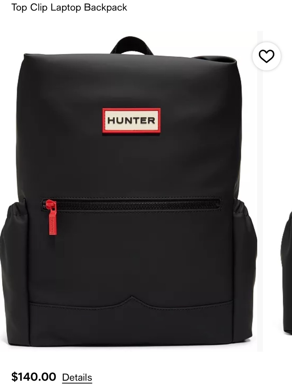 Hunter Top Clip Backpack Laptop Water Resistant